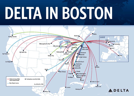 Delta flies Boston to Dublin