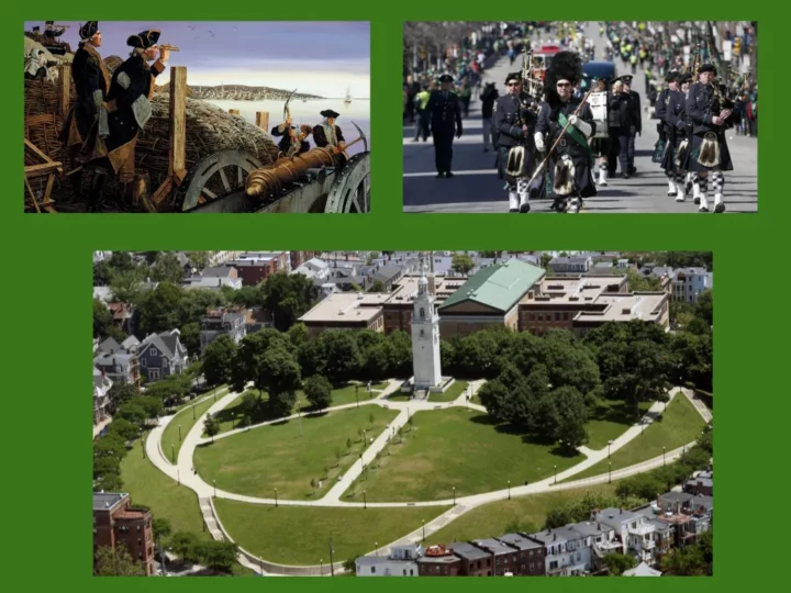 Historic images of Bostonians celebrating Evacuation day and St. Patricks Day