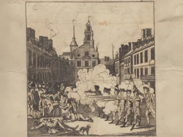 The Fruits of Arbitrary Power, or the Bloody Massacre by Henry Pelham Courtesy of Massachusetts Historical Society