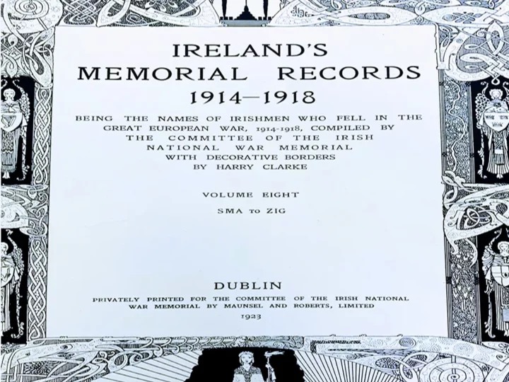 Irish WWI Memorial Records 1914-1918