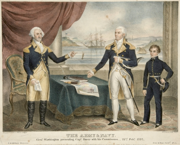 The_Army_&_Navy,_Genl._Washington_presenting_Captain_Barry_with_his_Commission