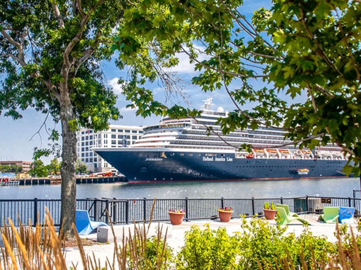 Cruiseship in port at Flynn Cruiseport Boston