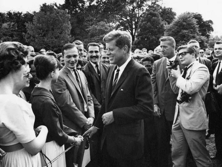 Historical Photo of JFK campaigning