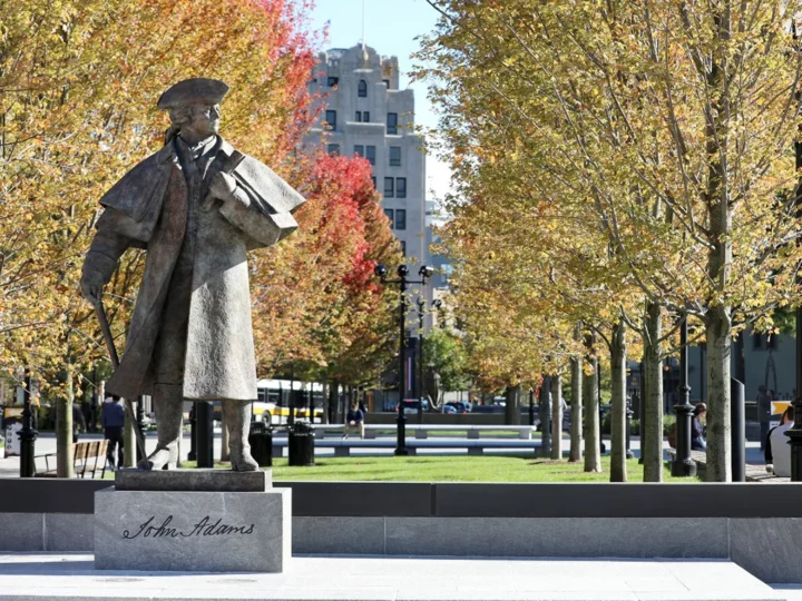 Statue of John Adams in Quincy, MA
