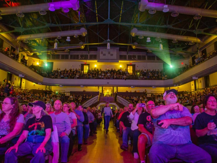 Audience at a Performance at Memorial Hall
