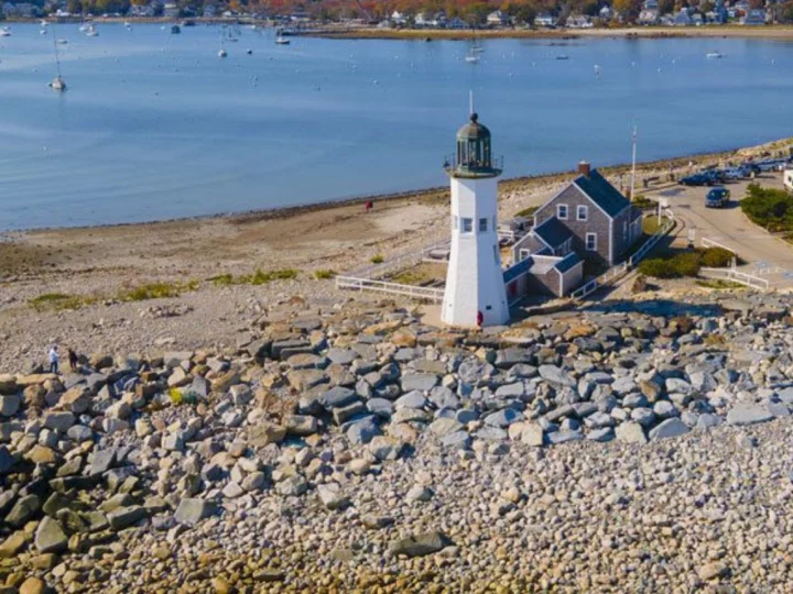 Scituate Light at low tide