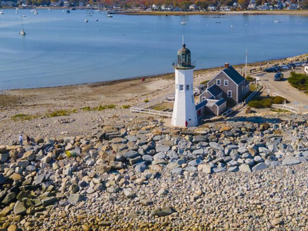 Scituate Light at low tide