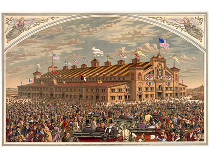 The temporary coliseum that housed the World Peace Jubilee
