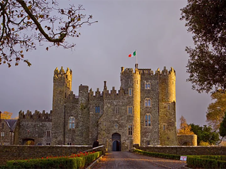 Kilkea Castle in the fall