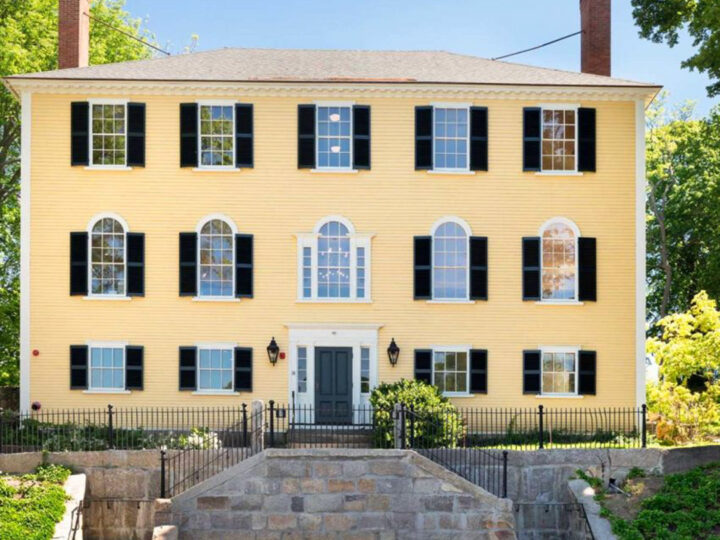 Historic, 3-story, yellow home