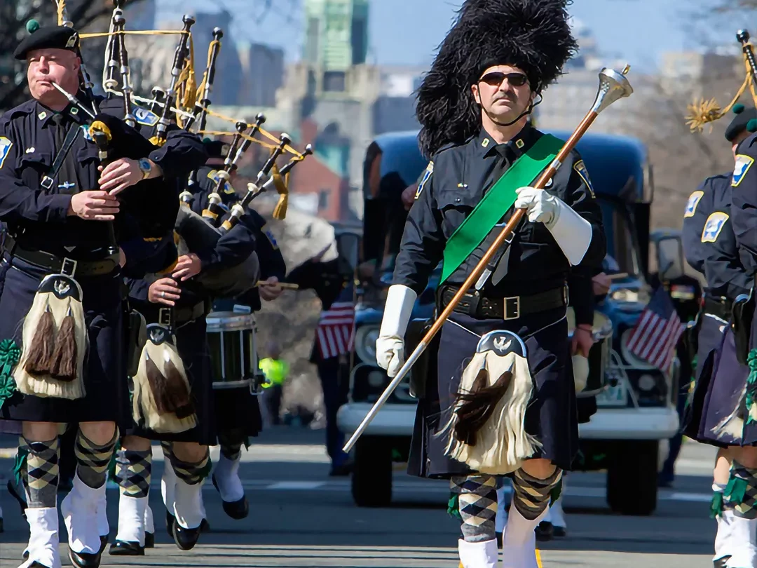Police marching in Saint Patrick's Day Parade