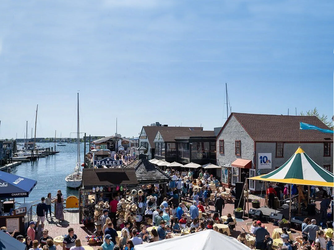 Newport Oyster Chowder Fest shot from above the crowd