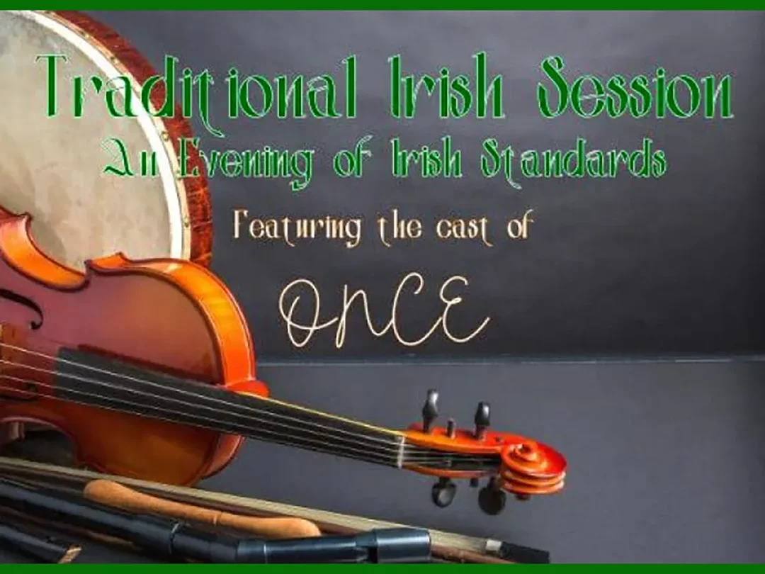 Event Promo Graphic showing a violin and drum