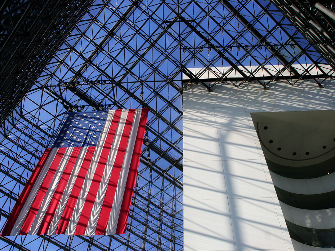 JFK Boston pavilion flag