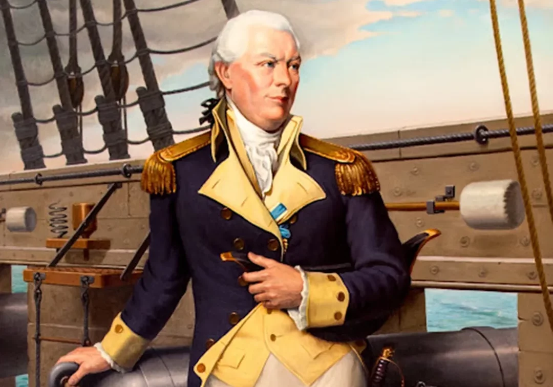 John Barry-full painting American naval hero of the Revolutionary War, Commodore John Barry