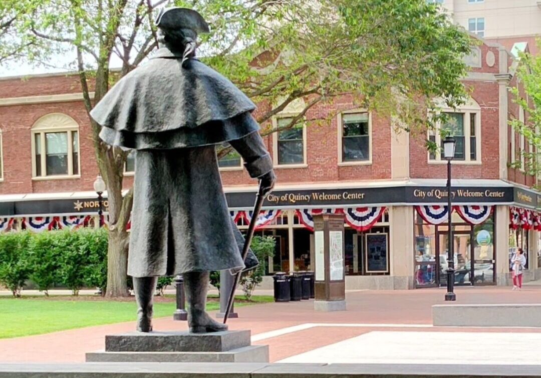 Quincy Welcome Center _Hancock statue.mq Quincy Welcome Center _Hancock statue.mq